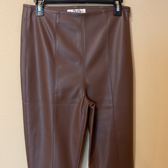 NWT Free People We the Free Spitfire Stacked Faux Leather Skinny Pants - Picture 3 of 7